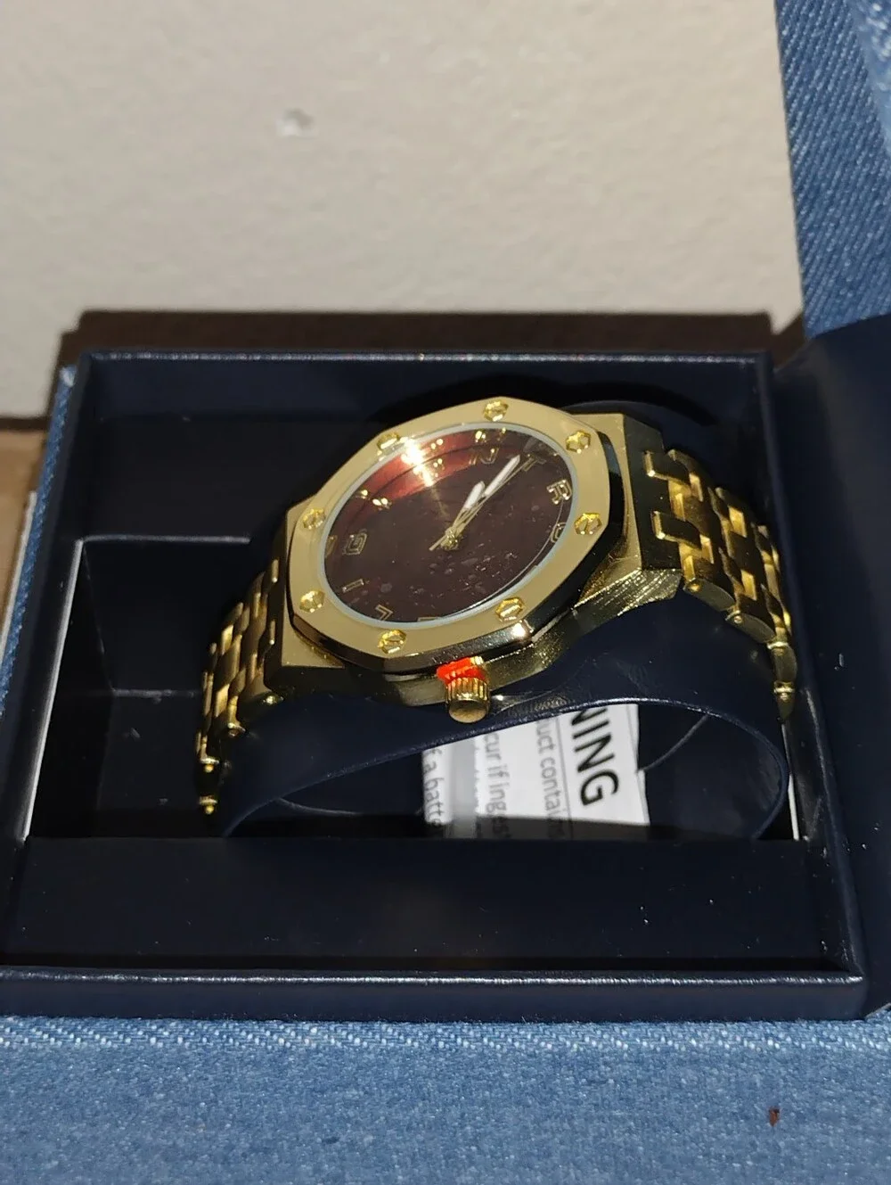 TRUE RELIGION MEN'S WATCH GOLD TONE TRUE RELIGION GOLD TONE TIGER WATCH NEW